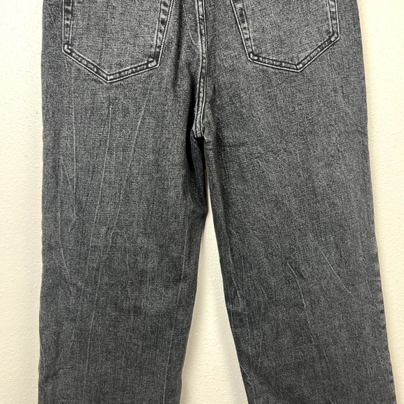 Abercrombie & Fitch The Crop Wide Leg Ultra High Rise Faded Black Size 27 / 4R - Picture 9 of 11